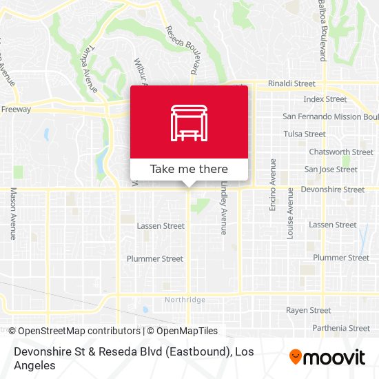 Devonshire St & Reseda Blvd (Eastbound) map