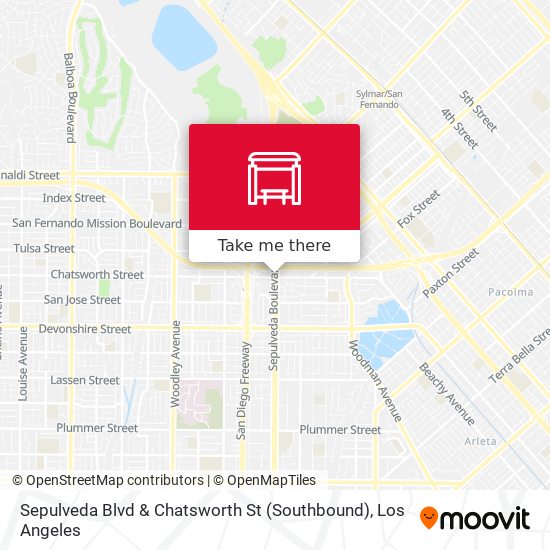 Sepulveda Blvd & Chatsworth St (Southbound) map