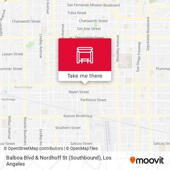 Balboa Blvd & Nordhoff St (Southbound) map