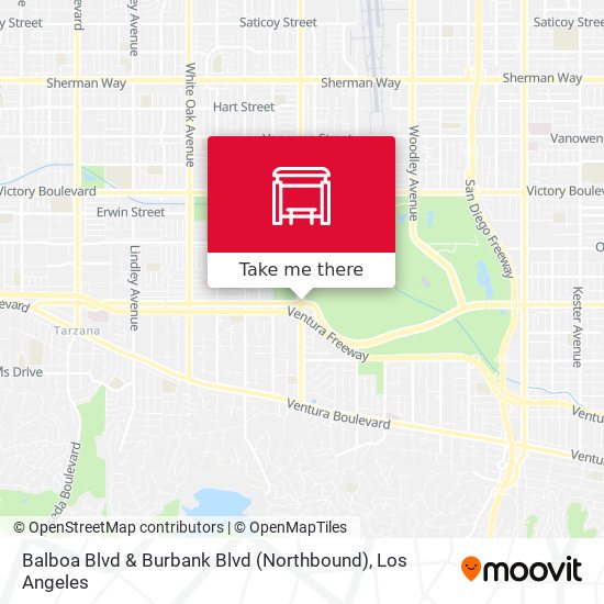 Balboa Blvd & Burbank Blvd (Northbound) map