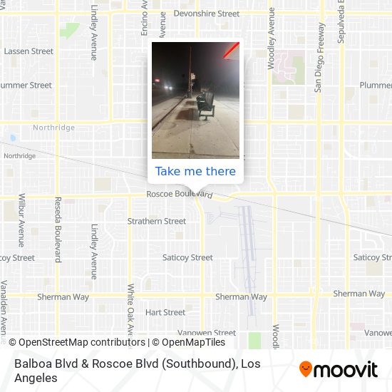 Balboa Blvd & Roscoe Blvd (Southbound) map