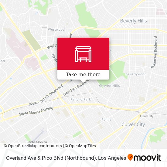 Mapa de Overland Ave & Pico Blvd (Northbound)