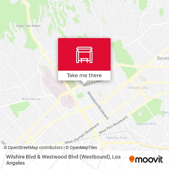 Wilshire Blvd & Westwood Blvd (Westbound) map