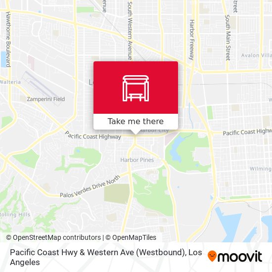Mapa de Pacific Coast Hwy & Western Ave (Westbound)
