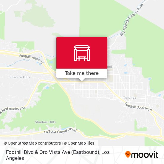 Mapa de Foothill Blvd & Oro Vista Ave (Eastbound)