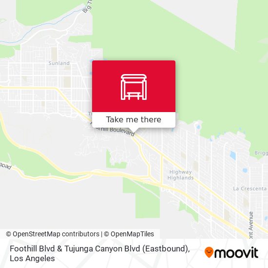 Mapa de Foothill Blvd & Tujunga Canyon Blvd (Eastbound)