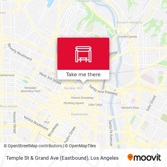 Temple St & Grand Ave (Eastbound) map