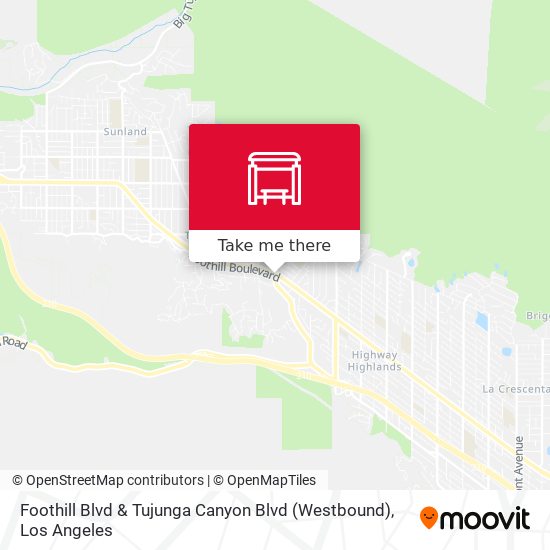 Foothill Blvd & Tujunga Canyon Blvd (Westbound) map