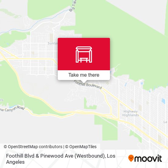 Mapa de Foothill Blvd & Pinewood Ave (Westbound)