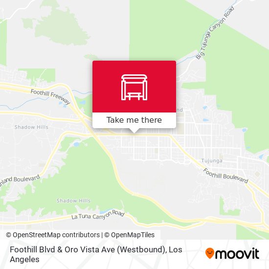 Mapa de Foothill Blvd & Oro Vista Ave (Westbound)