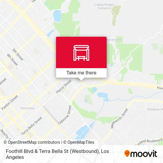 Foothill Blvd & Terra Bella St (Westbound) map