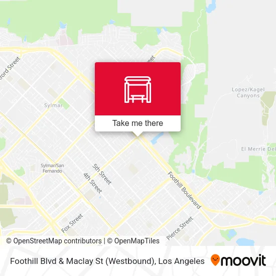 Mapa de Foothill Blvd & Maclay St (Westbound)