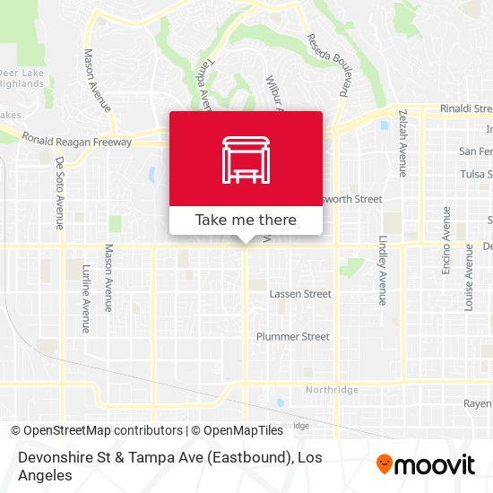 Mapa de Devonshire St & Tampa Ave (Eastbound)