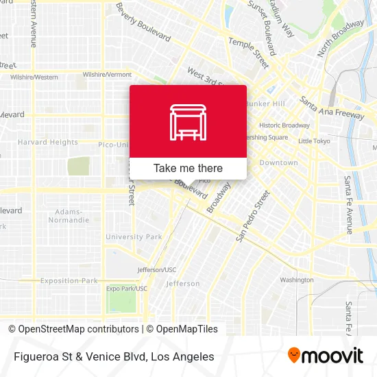 Figueroa St & Venice Blvd map