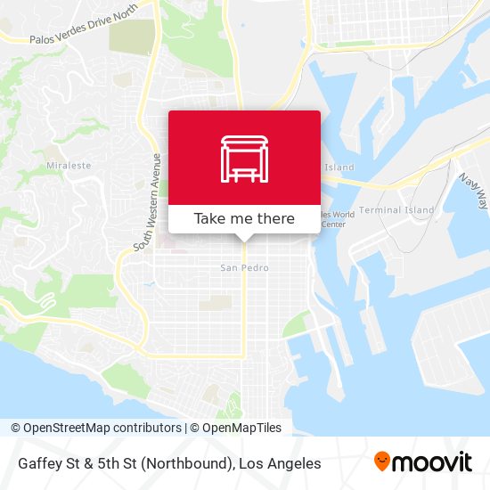 Gaffey St & 5th St (Northbound) map