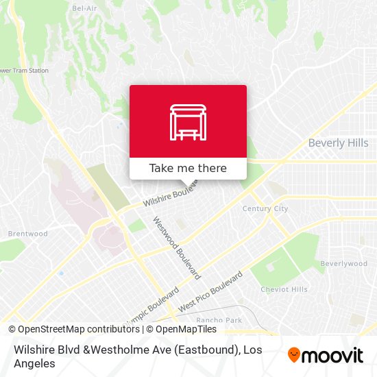 Wilshire Blvd &Westholme Ave (Eastbound) map