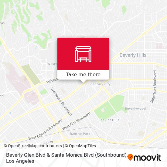 Beverly Glen Blvd & Santa Monica Blvd (Southbound) map