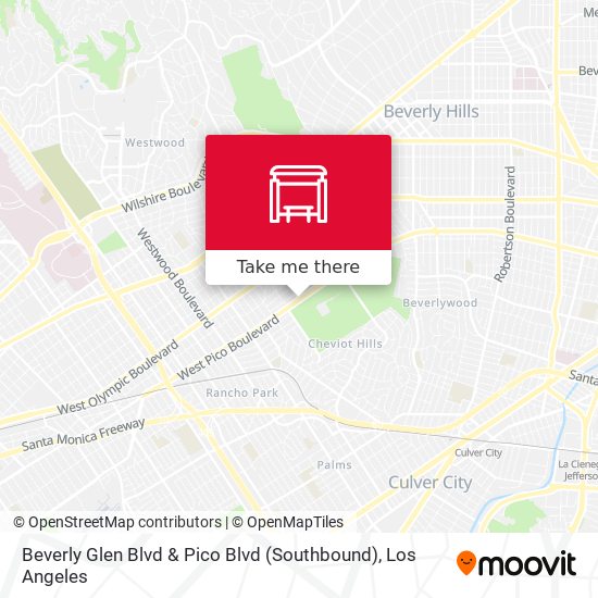 Beverly Glen Blvd & Pico Blvd (Southbound) map