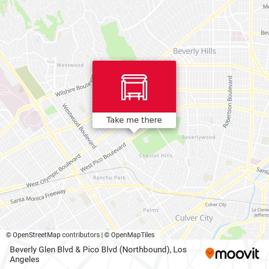 Beverly Glen Blvd & Pico Blvd (Northbound) map