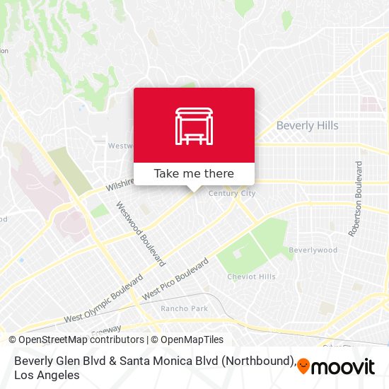 Beverly Glen Blvd & Santa Monica Blvd (Northbound) map