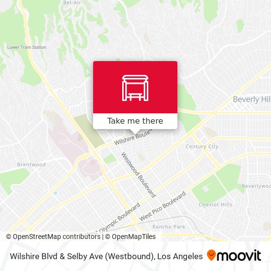 Wilshire Blvd & Selby Ave (Westbound) map