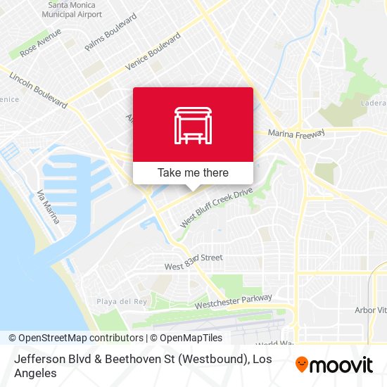 Jefferson Blvd & Beethoven St (Westbound) map