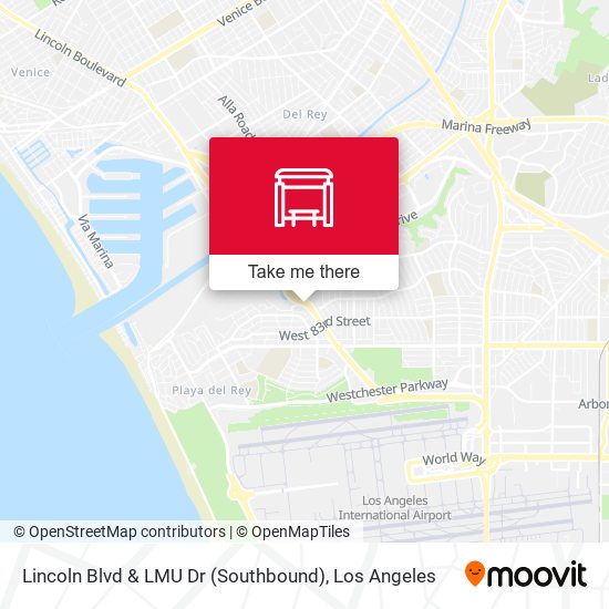 Lincoln Blvd & LMU Dr (Southbound) map
