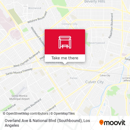 Overland Ave & National Blvd (Southbound) map