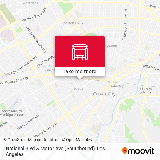 National Blvd & Motor Ave (Southbound) map