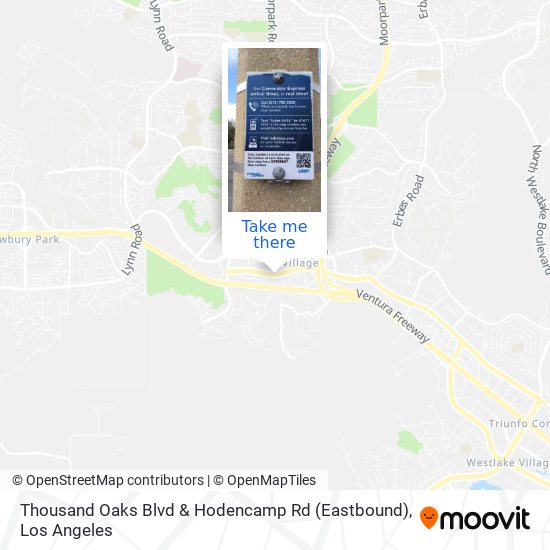 Mapa de Thousand Oaks Blvd & Hodencamp Rd (Eastbound)