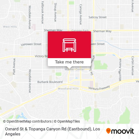 Oxnard St & Topanga Canyon Rd (Eastbound) map
