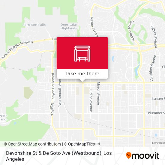 Devonshire St & De Soto Ave (Westbound) map