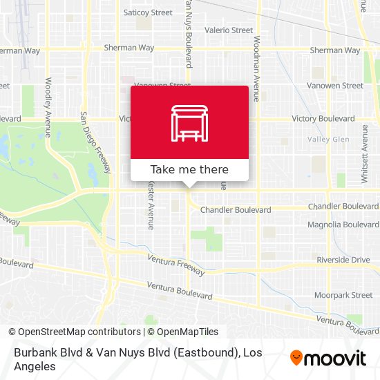 Mapa de Burbank Blvd & Van Nuys Blvd (Eastbound)