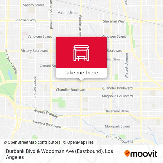 Mapa de Burbank Blvd & Woodman Ave (Eastbound)