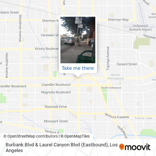 Mapa de Burbank Blvd & Laurel Canyon Blvd (Eastbound)