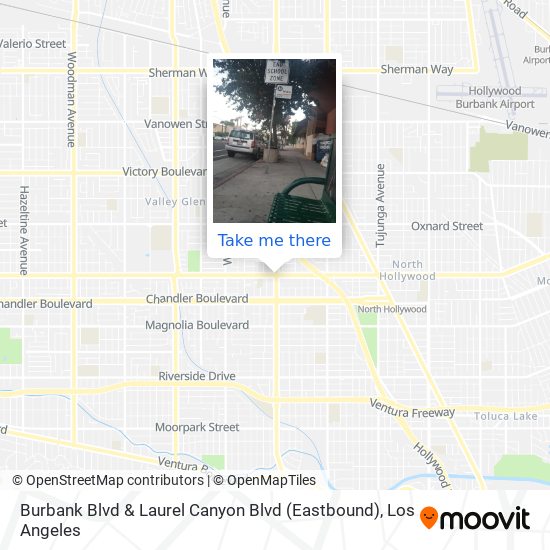 Burbank Blvd & Laurel Canyon Blvd (Eastbound) map