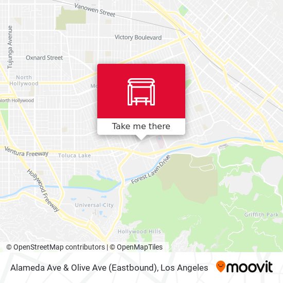 Mapa de Alameda Ave & Olive Ave (Eastbound)