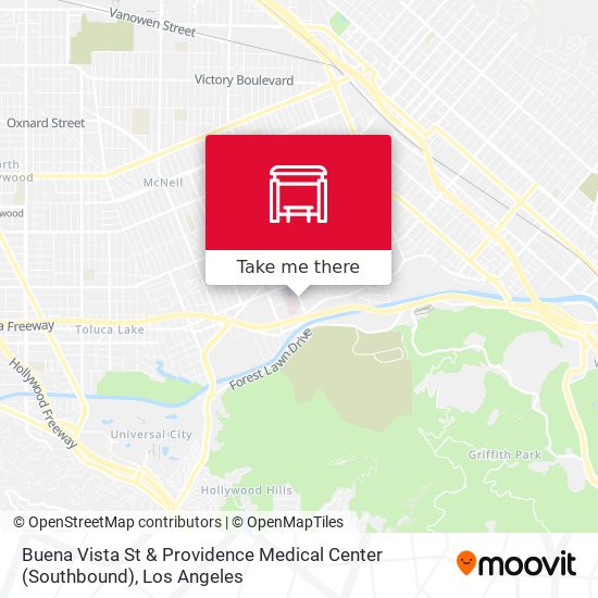 Mapa de Buena Vista St & Providence Medical Center (Southbound)