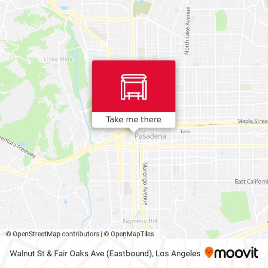 Mapa de Walnut St & Fair Oaks Ave (Eastbound)
