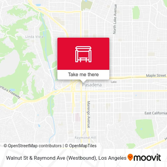 Walnut St & Raymond Ave (Westbound) map