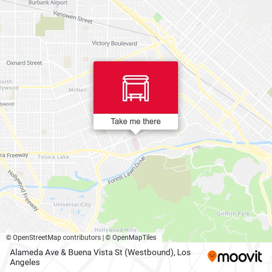 Alameda Ave & Buena Vista St (Westbound) map