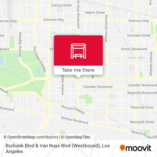 Mapa de Burbank Blvd & Van Nuys Blvd (Westbound)