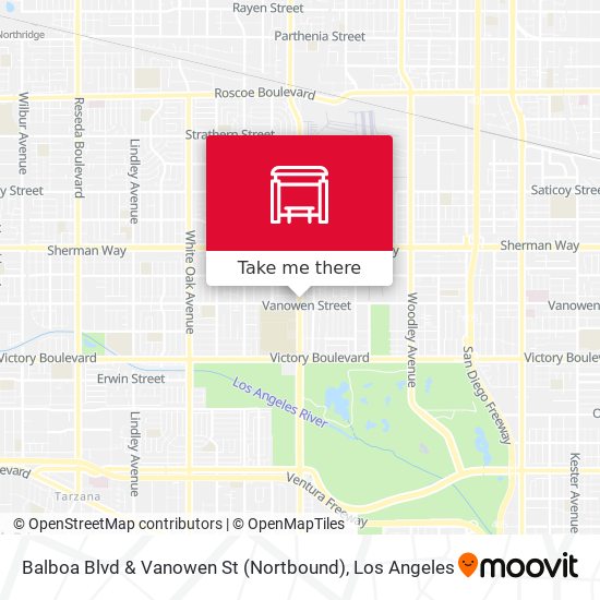 Mapa de Balboa Blvd & Vanowen St (Nortbound)