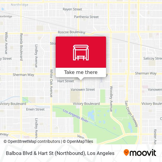 Mapa de Balboa Blvd & Hart St (Northbound)