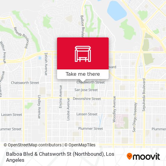 Balboa Blvd & Chatsworth St (Northbound) map