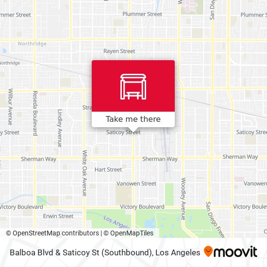 Balboa Blvd & Saticoy St (Southbound) map