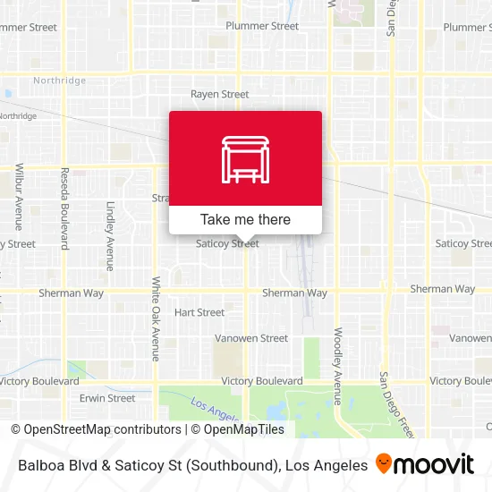 Balboa Blvd & Saticoy St (Southbound) map