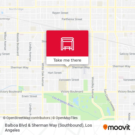 Balboa Blvd & Sherman Way (Southbound) map