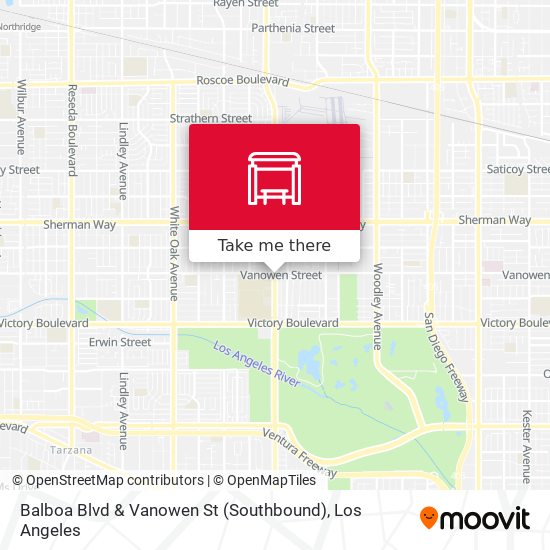 Balboa Blvd & Vanowen St (Southbound) map