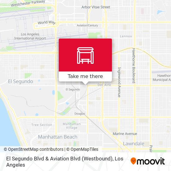Mapa de El Segundo Blvd & Aviation Blvd (Westbound)